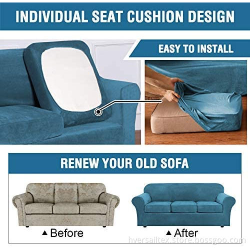 Soft Elastic 2-Piece Armchair Sofa Slipcover